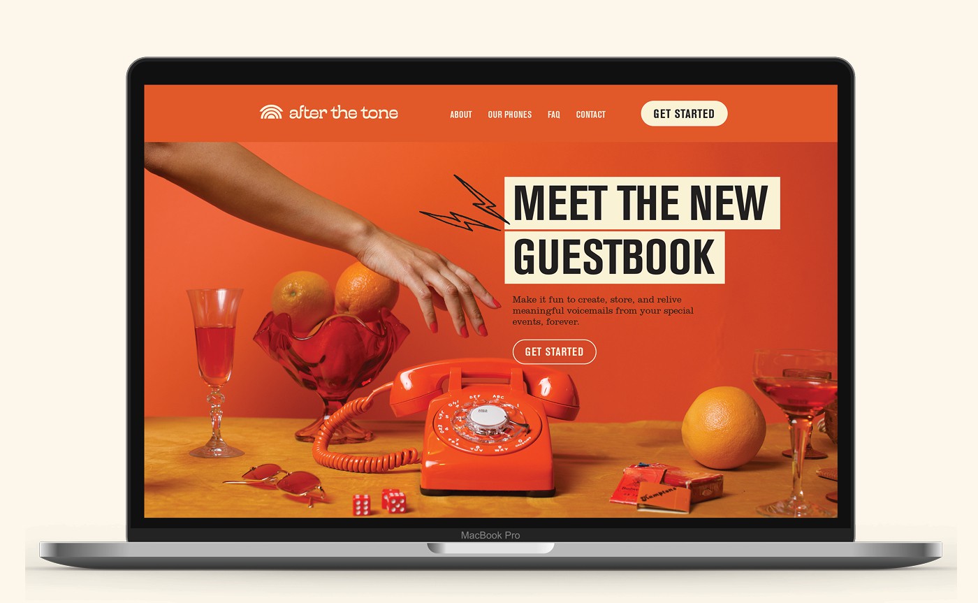 After The Tone website design