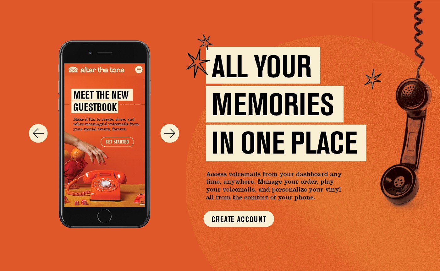 After The Tone website homepage design