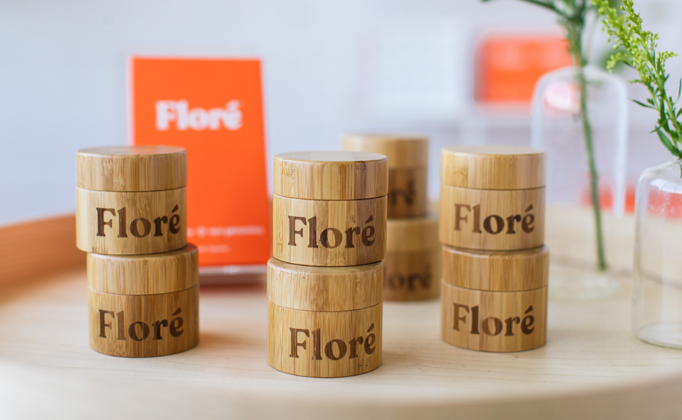 Floré laser engraved pill box mockup