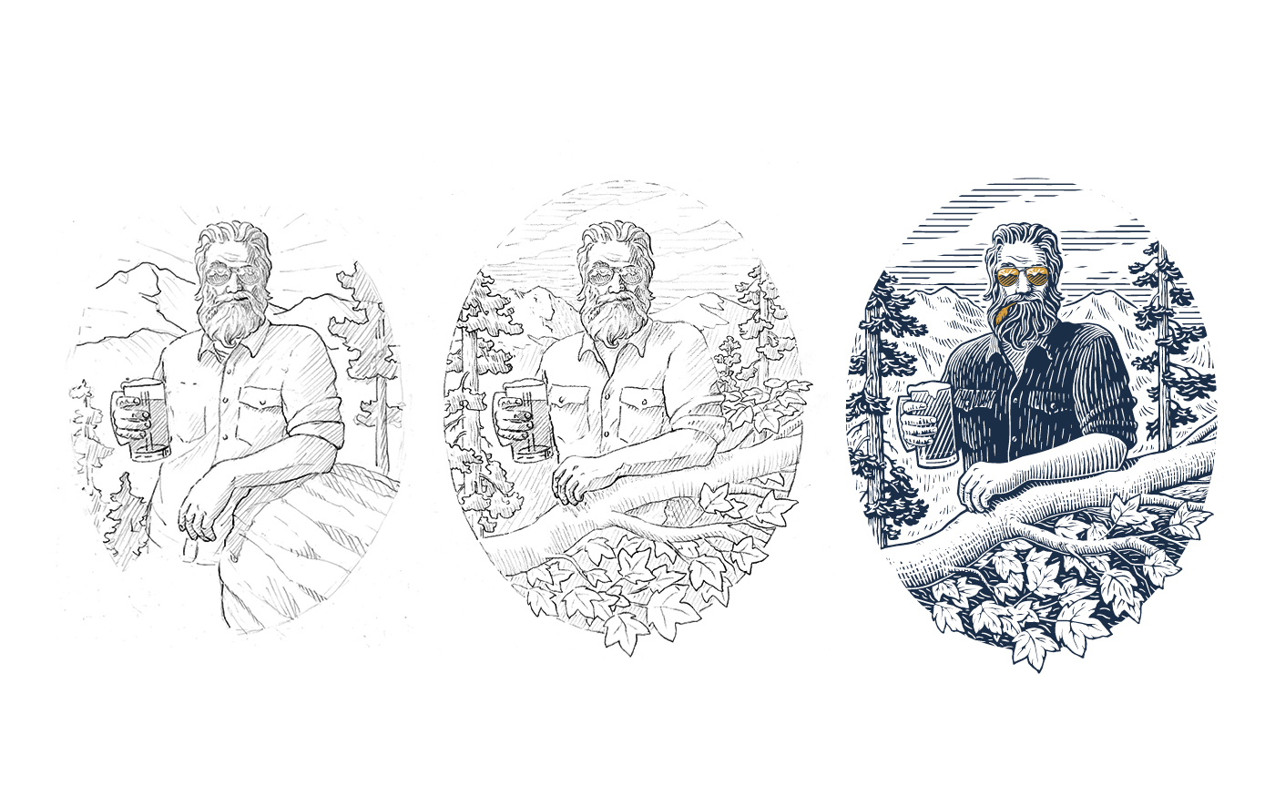 Jeremiah Johnson Mountain Man illustration process