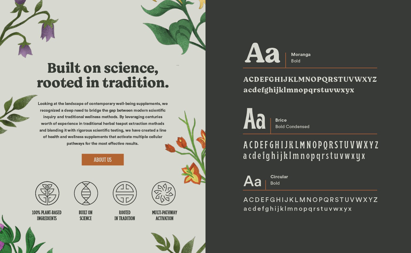Kimia Wellness typography