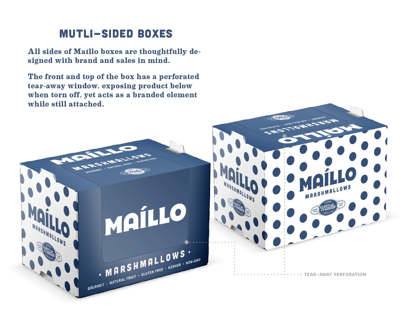 Maillo packaging design close-up
